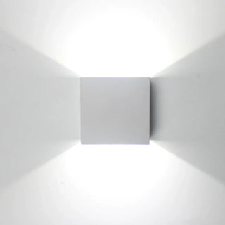 white rectangular aluminum wall sconce G4 LED – modern 2-light