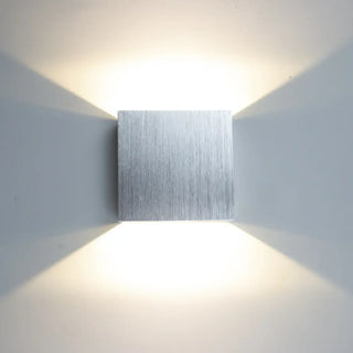 silver brushed aluminum wall sconce G4 LED – 2-light modern