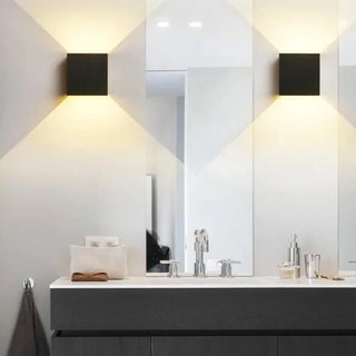 rectangular brushed aluminum wall sconce black G4 LED – modern