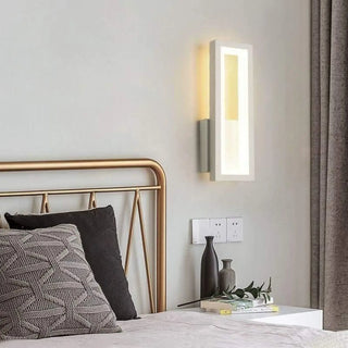 Gold rectangular wall light G9 17W modern 32cm