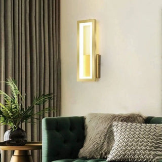 White rectangular wall sconce G9 LED side view