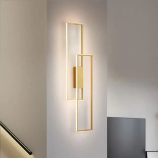 Black rectangular wall sconce – double LED modern design