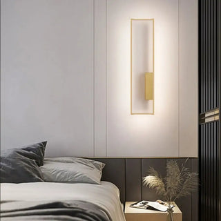 Rectangular wall sconce LED – gold single modern fixture