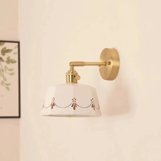 TANGERE retro ceramic and brass wall sconce artisan