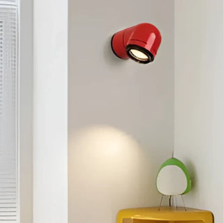 Space Age retro floor lamp installed – warm light