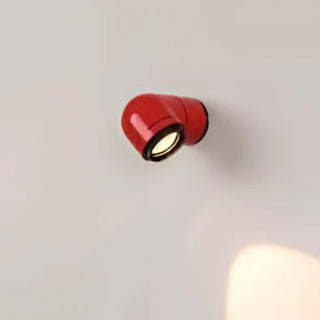Spanish Space Age retro LED lamp red white – front view