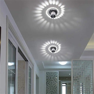Spiral RGB wall light – side angle