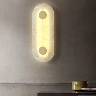 Aluminium marble wall light G9 LED white round bathroom living