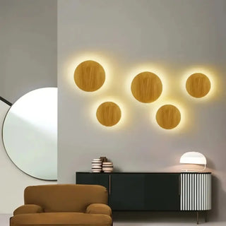 Oval wood wall lamp G4 8W LED IP65 beige natural bedroom