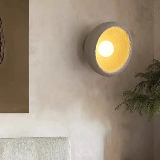 White resin round wall sconce M size – 26cm G4 LED 3000K IP20