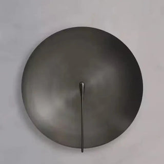 Black metal disc wall light LED M 35cm modern