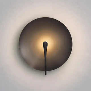 Heavy metal disc wall sconce LED brown S 30cm