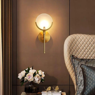Gold aluminium wall sconce E14 LED 62cm modern vertical light