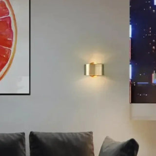 Round gold wall sconce E27 IP65 minimalist outdoor