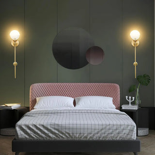 E14 LED gold aluminium wall light 12x62cm warm 3000K indoor