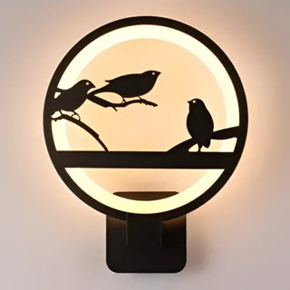 Art Deco owl wall sconce G9 LED – black acrylic IP65