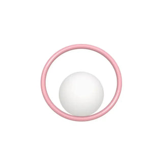 Pink round E27 wall sconce 18cm – playful bedroom accent