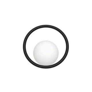 Decorative round wall sconce in black aluminum – clean profile
