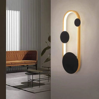 Round wall sconce installed view bedroom white G4