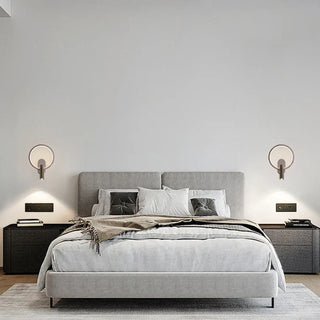 Black oval wall sconce G4 LED dimmable headboard