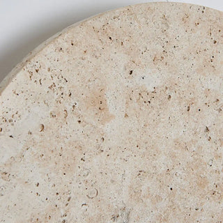 Round stone sconce top view – beige natural material G4 18W warm