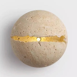 Split stone wall sconce natural beige rock G4 LED 20cm