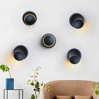 round sliding wall sconce black G9 LED 5W IP65 – modern