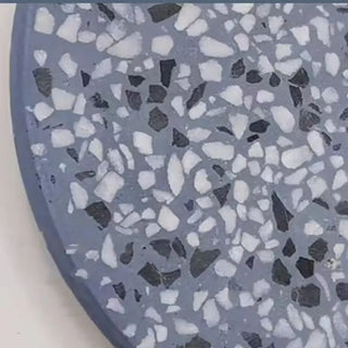 Gray rock wall sconce LED side view natural texture