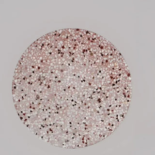 Blue round rock wall sconce close-up texture detail