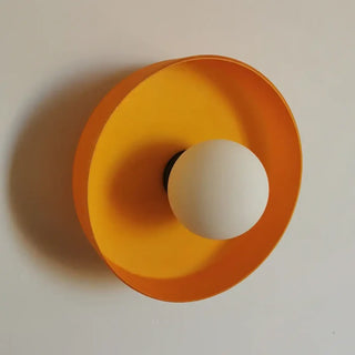 Green round glass wall light G9 3000K dimmable