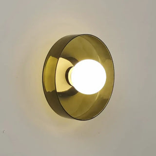Round glass wall sconce G9 green white ball 25cm