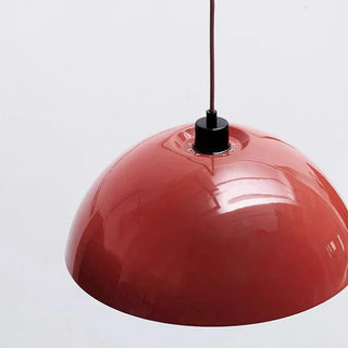 Statement red wall sconce installed view loft