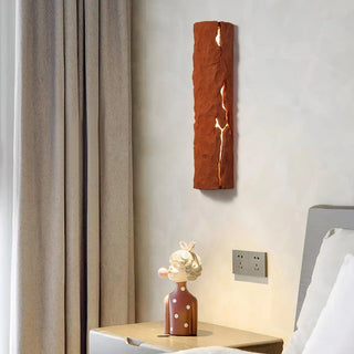 Red metal wall sconce G9 LED 5W horizontal 39cm