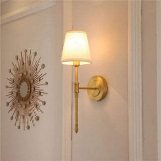 Vintage gold aluminium bathroom wall lamp E14 warm light