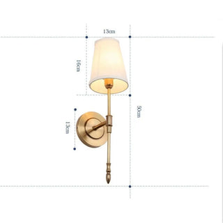 Gold vintage wall sconce E14 LED bathroom light brass finish