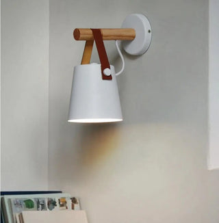 White Scandinavian wall light angle – E27 6W cosy bedroom lighting