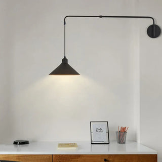 Black wall sconce adjustable rectangular arm IP65 side