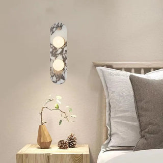 Marble glass wall sconce M 44cm – Scandinavian side angle