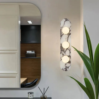 MARBLE 3-light wall sconce L 60cm – close-up marble detail