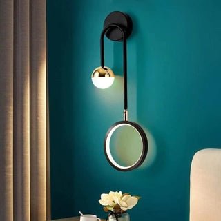 Scandinavian wall sconce G4 dimmable 10W black – modern front view