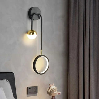 Dimmable black wall sconce angle view – G4 LED modern interior lighting
