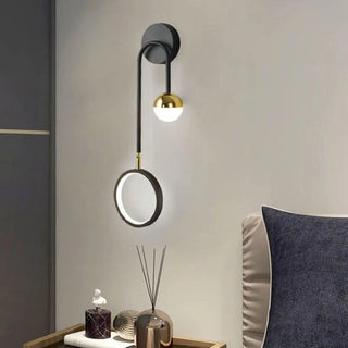 G4 wall sconce top view – 21×48cm black aluminum linear Scandinavian design