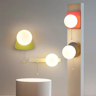 Scandinavian globe wall sconce chain 4 shapes overview