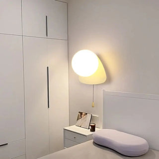 Globe wall sconce horizontal bar 30cm beige G9 LED