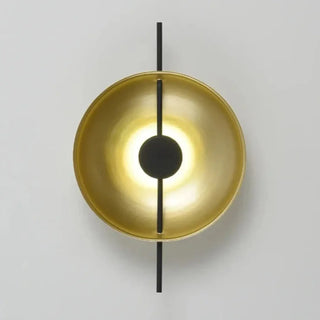 Concentric circle wall sconce black gold 30x48cm