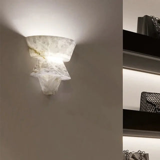 White marble stone wall sconce G9 LED dimmable luxury light