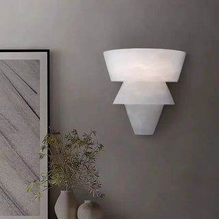 Organic marble wall light G9 dimmable modern gallery sconce