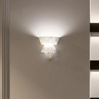 White marble sculptural wall sconce G9 LED dimmable modern