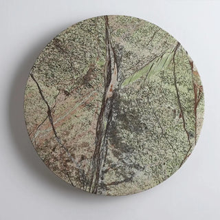 Natural stone sculptural wall light green 30cm – angle view