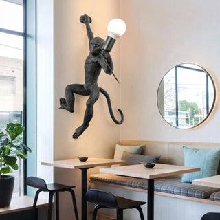 Monkey decorative wall lamp character design close-up